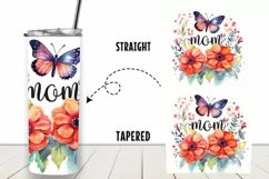 Flowers Mom 20 oz Skinny Tumbler full wrap Product Image 2
