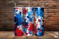 Patriotic Red Blue Splatter Digital Papers Product Image 4