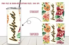 Floral Mama Watercolor 20Oz Tumbler Sublimation Wrap Product Image 2