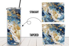 Blue marble glitter 20 oz Skinny Tumbler Wrap Product Image 2