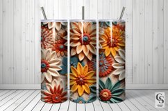 Boho Crochet Flowers Digital Papers, Floral Embroidery Product Image 3