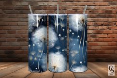 Blue Winter Dandelions Digital Paper Patterns Product Image 4