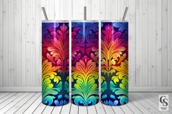 Colorful Rainbow Damask Pattern Digital Papers Product Image 2