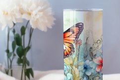 Butterfly tumbler wrap, Sublimation PNG design Product Image 3
