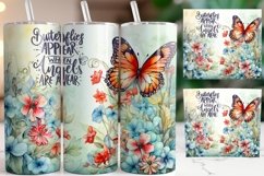 Butterfly tumbler wrap, Sublimation PNG design Product Image 1