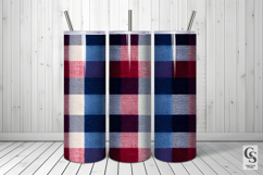 Red Blue Patriotic Plaid Seamless Patterns Product Image 3
