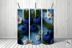 Crochet Floral Blue Berries Seamless Patterns Product Image 4