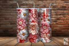 Pink Crochet Flowers Seamless Patterns Product Image 5