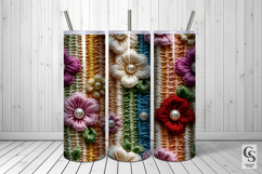 Spring Knitted Crochet Flowers Seamless Patterns Product Image 3