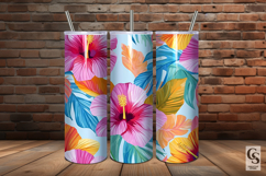 Bright Summer Hibiscus Flowers Seamless Patterns Product Image 5