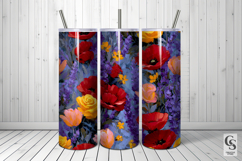 Painterly Poppy and Lavender Flowers Patterns Product Image 4