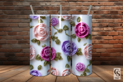 Pink and Purple Crochet Rose Floral Pattern Product Image 5