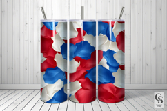 Red Blue White Rose Petals Seamless Patterns Product Image 4