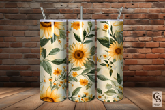 Vintage Watercolor Sunflowers Seamless Patterns Product Image 5