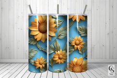 3D Clay Sunflowers Seamless Patterns Product Image 5