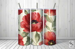 Watercolor Red Poppies Seamless Pattern Product Image 5