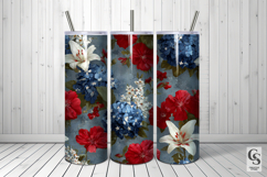 4th of July Blooms Digital Papers Product Image 5