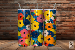 Colorful Acrylic Painted Floral Seamless Patterns Product Image 5