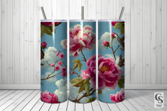 3D Pink Peony Embroidery Flowers Digital Paper Product Image 5