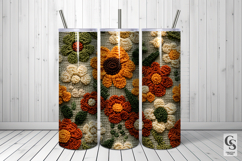 Autumn Knitted Flowers Seamless Patterns Product Image 5
