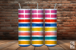 Summer Watercolor Stripes Seamless Patterns Product Image 5