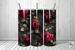 Gothic Textured Rose Flowers Seamless Patterns Product Image 5