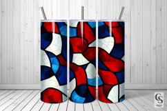 Red Blue Stained Glass Seamless Patterns Product Image 3