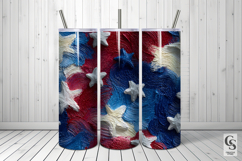 Patriotic Impasto Painted Stars Seamless Patterns Product Image 4