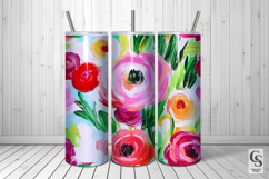Vibrant Spring Painted Flowers Seamless Pattern Product Image 5