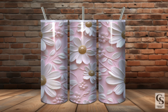 Soft 3D White Daisy Flowers Patterns Product Image 5