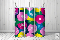 Colorful Neon Painted Flowers Seamless Patterns Product Image 4