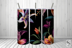 Rhinestone Lily Flowers Seamless Patterns Product Image 5