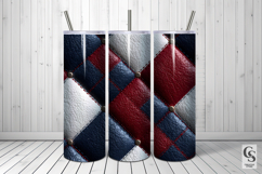 Red Blue and White Leather Seamless Patterns Product Image 3