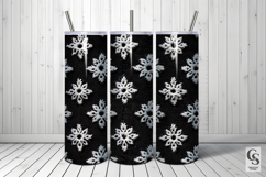 Black White Chikankari Embroidery Seamless Patterns Product Image 5