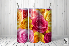 Pink and Yellow Roses Seamless Patterns Product Image 4