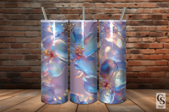 3D Holographic Flowers Seamless Patterns Product Image 5