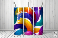 Colorful Swirling Brushstrokes Digital Paper Product Image 2