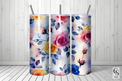 Watercolor Rose Flowers Seamless Patterns Product Image 2