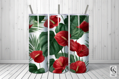 Tropical Red Anthurium Seamless Pattern Product Image 3