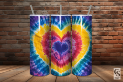 Rainbow Tie Dye Heart Background Product Image 3