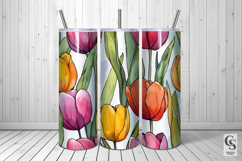 Vibrant Watercolor Painted Tulip Pattern Product Image 3