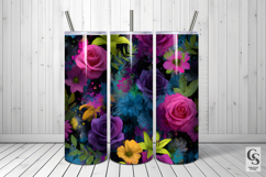 Graffiti Neon Flowers Seamless Pattern Product Image 4
