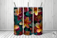 Plumeria Flowers with Dew Drops Seamless Patterns Product Image 5