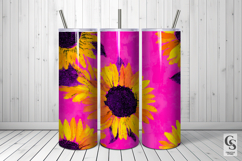 Vibrant Yellow and Pink Sunflower Seamless Patterns Product Image 5