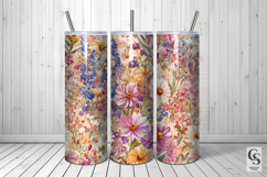Watercolor Wildflowers Seamless Patterns Product Image 5