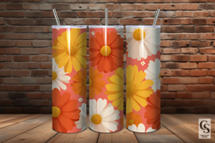 Retro Daisy Floral Seamless Patterns Product Image 3
