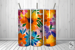 Warm Watercolor Fall Floral Seamless Pattern Product Image 5