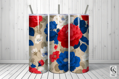 Retro American Flowers Seamless Patterns Product Image 5