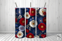 American Fireworks Flowers Seamless Patterns Product Image 4