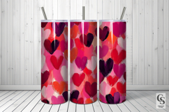 Vibrant Pink Painted Hearts Digital Paper Product Image 5